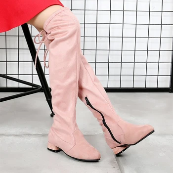 

Children Over The Knee Boots 2020 Autumn Winter Princess Girls Boots Suede Low-heel Fashion Kids Boots