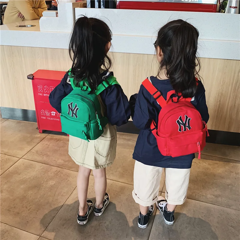 

Korean-style Children's Bags 2019 New Style Anti-Lost School Bag Simple Mortise Lock Backpack Fashion Men And Women Young Childr