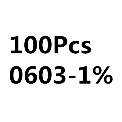 (100Pcs) 0603-1- 0402 0603 0805 1206 1210 1812 2010 2512 1% 5% Резистор проволочного чипа 2R 20R 200R 2K 20K 200K 2M Ом - Объем: (100Pcs) 0603-1-