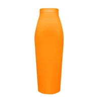 Wholesale Women's Elastic Candy Color Bandage Skirt Bodycon Midi Calf Pencil Skirt For Elegant Ladies Formal Business Skirts - Image 2