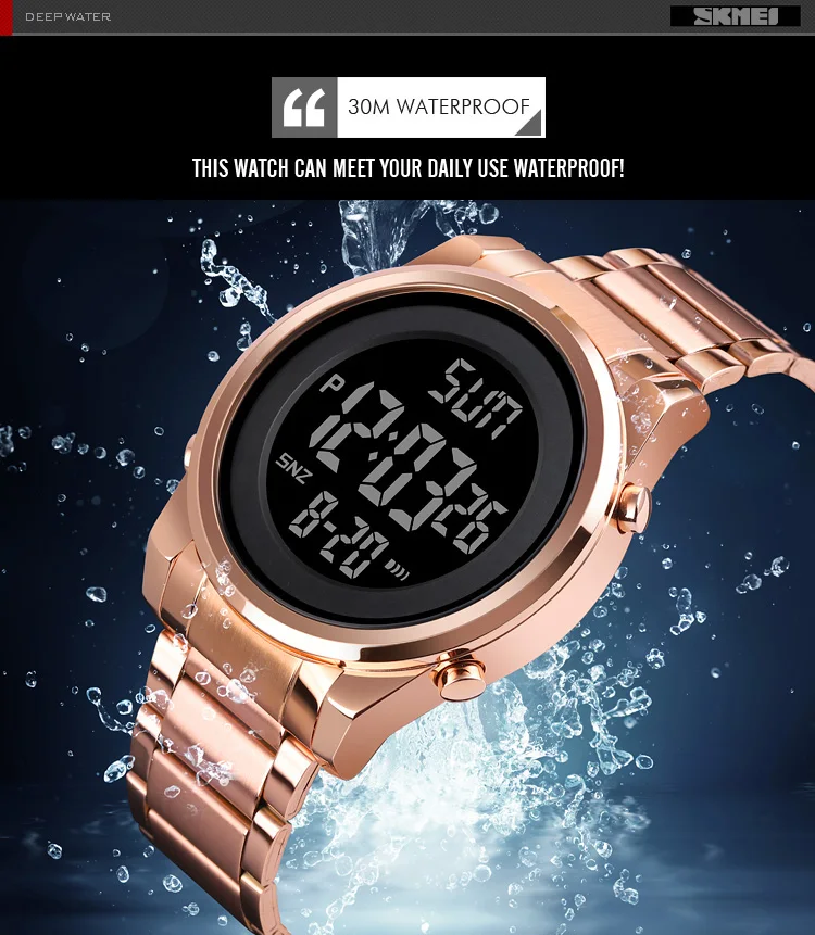 SKMEI Digital 2 Time Mens Watches Fashion LED Men Digital Wristwatch Chrono Count Down Alarm Hour For Mens reloj hombre 1611 most expensive digital watch
