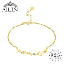 AILIN 925 Sterling Silver Personalized Name Bracelets for Women With Zodiac Star Sign Birthstone Custom Jewelry Christmas Gifts AILIN 925 Sterling Silver Personalized Name Bracelets for Women With Zodiac Star Sign Birthstone Custom Jewelry Christmas Gifts