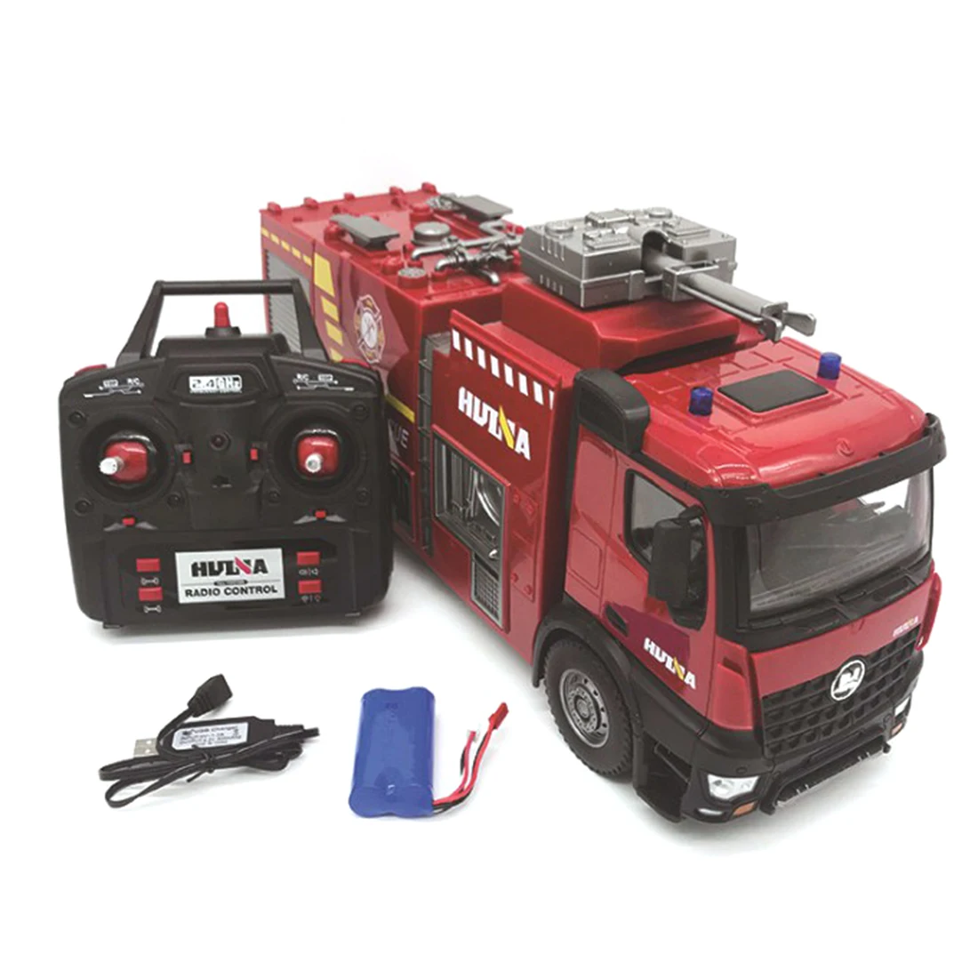 1:14 22CH 2.4G RC Ladder Box Water Spray Fire Truck Machine Remote Control Car Toys Gift For Birthday
