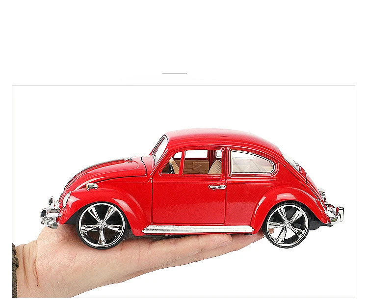 1:18 моделирование Volkswagen Beetle модель автомобиля из сплава открывается большой вокальный светильник металлический автомобиль