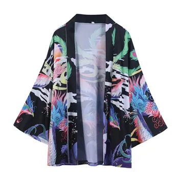 

Summer Japanese Five Point Sleeves Kimono Mens And Womens Cloak Jacke Top Blouse 2020 hot new products Spot supplier Dropshippin