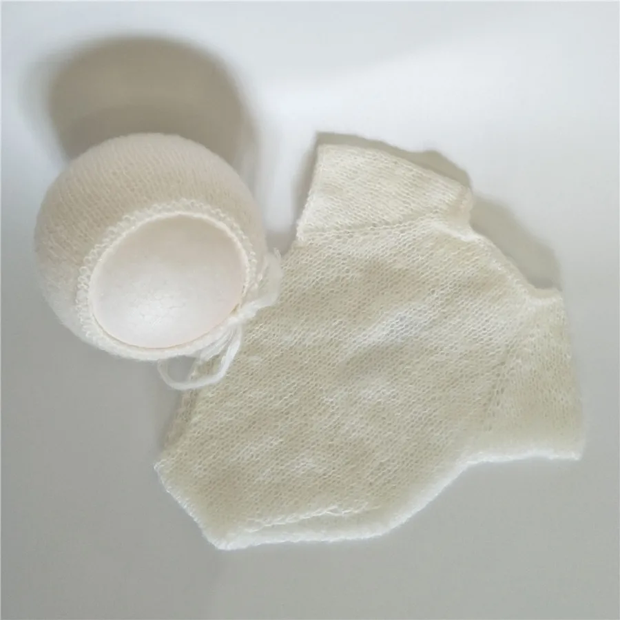 milk white Набор для фотосессии новорожденных, комбинезон для новорожденных, одежда для фотосессии, комплект для фотосессии новорожденных - Цвет: milk white