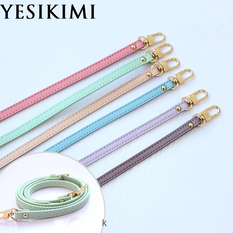 

DIY Women Genuine Leather Bag Strap 0.9*125CM Bag Accessories Gold Hardware Adjustable crossbody strap Replacement