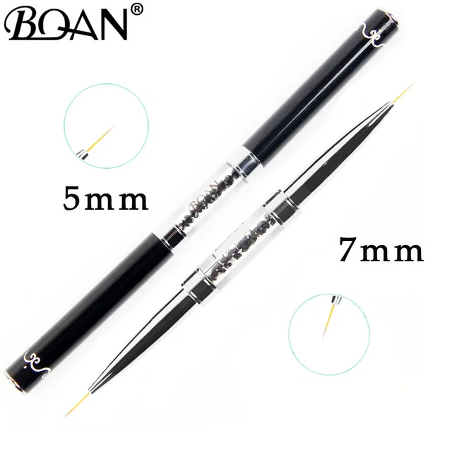 5mm 7mm BQAN 1 шт. Кисть для ногтей с эффектом омбре кисть для рисования ногтей УФ-Гель-лак градиентный цвет стразы кристалл акриловая ручка для рисования ногтей - Цвет: 5mm 7mm