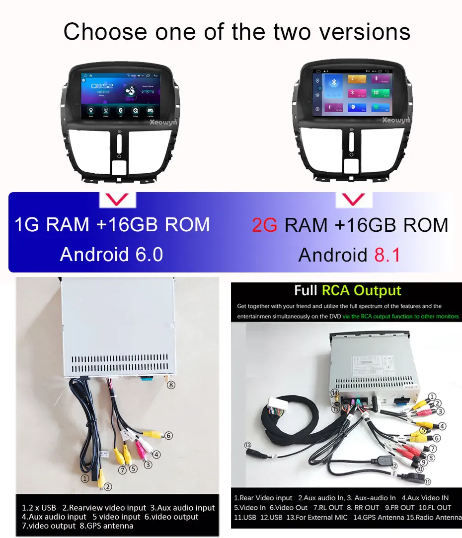 " Android 9,0 Автомобильный DVD стерео для peugeot 207 2007- авто радио gps Навигация Аудио Видео DAB+ WiFi 1 Гб ram