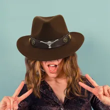 Зимняя Мужская и Женская тканая ковбойская шляпа-ведро, Классическая Мужская Уличная фетровая шляпа, вечерние солнцезащитные кепки# Y5