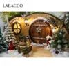 Laeacco Winter Backdrops Christmas Snow Tree Santa Clause Deer Gift Lantern Kid Gift Pine Backgrounds Photocall For Photo Studio ► Photo 2/6
