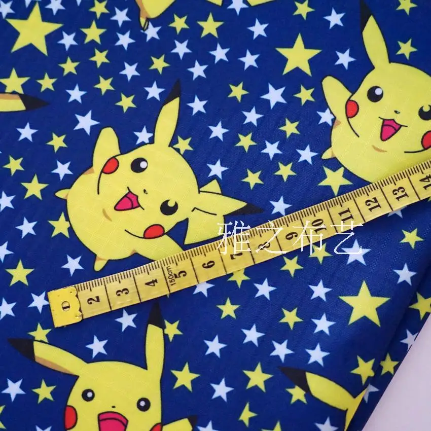 Милый Пикачу Звезда лоскутное ПВХ акриловый полиэфирный Композитный Водонепроницаемый Оксфорд Ткань DIY скатерть 145 см* 91 см