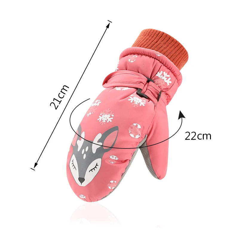Водонепроницаемые Детские лыжные перчатки, зимние теплые спортивные ветрозащитные Нескользящие лыжные перчатки для мальчиков и девочек, перчатки для катания на лыжах