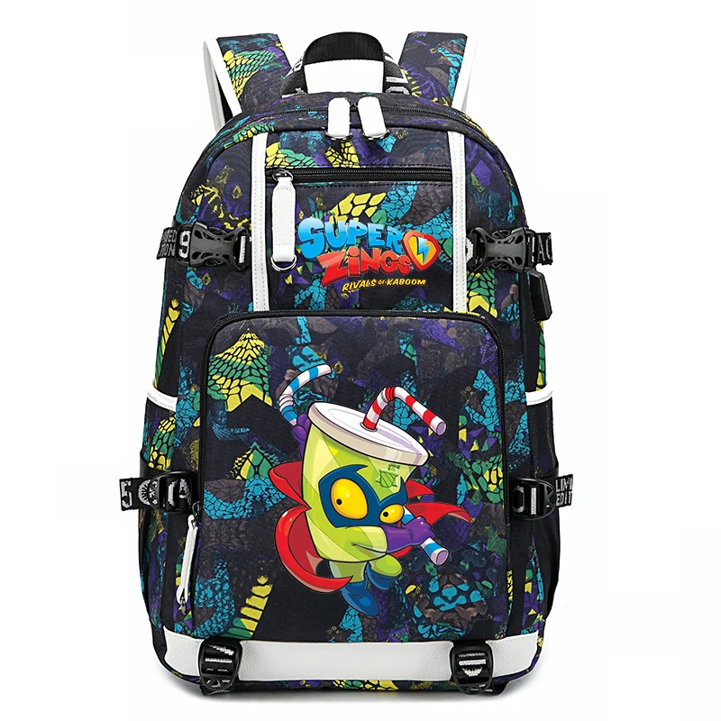 Рюкзак с мультипликационным принтом Super Zings Mochila корейские рюкзаки для женщин и