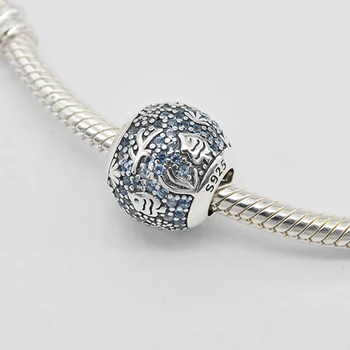 

925 Sterling Silver Fish in the Ocean Charms Beads for Jewelry Making Fit Original European Bracelets & Bangles
