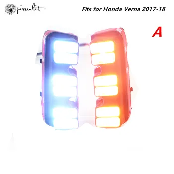 

Fits for Honda Verna 17-2018 Car DRL Driving Daytime Running Light DRL with flashing yellow turn signal fog lamp Relay Daylight