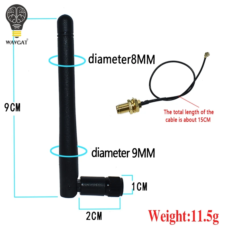 2,4 GHz 3dBi WiFi 2,4g антенна RP-SMA мужской беспроводной маршрутизатор+ 17 см PCI U. FL IPX к RP SMA мужской косичка кабель ESP8266 ESP32