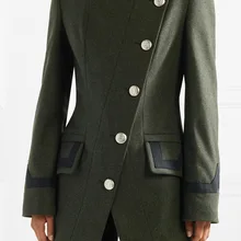 Однотонное тонкое женское длинное шерстяное Пальто однобортное винтажное кашемировое пальто Повседневная теплая Модная женская куртка