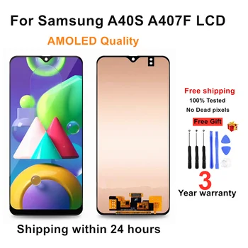 

Super AMOLED Display For Samsung A40S LCD A407F LCD display touch Screen Digitizer Assembly a40S screen replacement repair parts