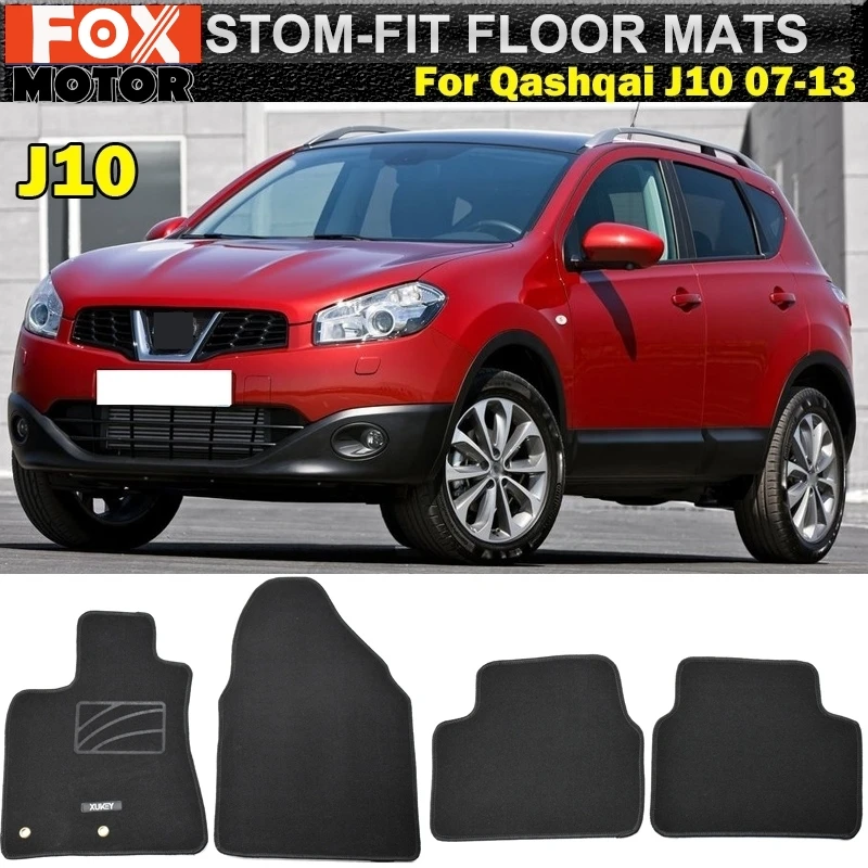Для Nissan Qashqai J10 LHD 2006 2007 2008 2009 2010 2011 2012 2013 пользовательские автомобильные коврики