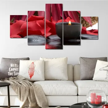 

Full Round Drill 5D DIY New Diamond Painting "Candle Scenery" 5pcs Diamond Embroidery Rhinestone Cross Stitch Home Decor Gifts