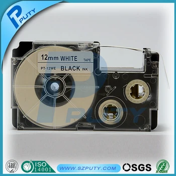 

1PCS Black on White XR-12WE/PT-12WE 12mm Label Tape for Casio Printer Ribbon Compatible for Casio EZ Label Printers