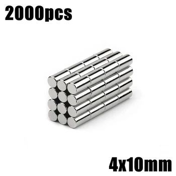 

2000pcs 4x10mm Super Powerful Strong Bulk Small Round NdFeB Neodymium Disc Magnets Dia 4mm x 10mm N35 Rare Earth NdFeB Magnet