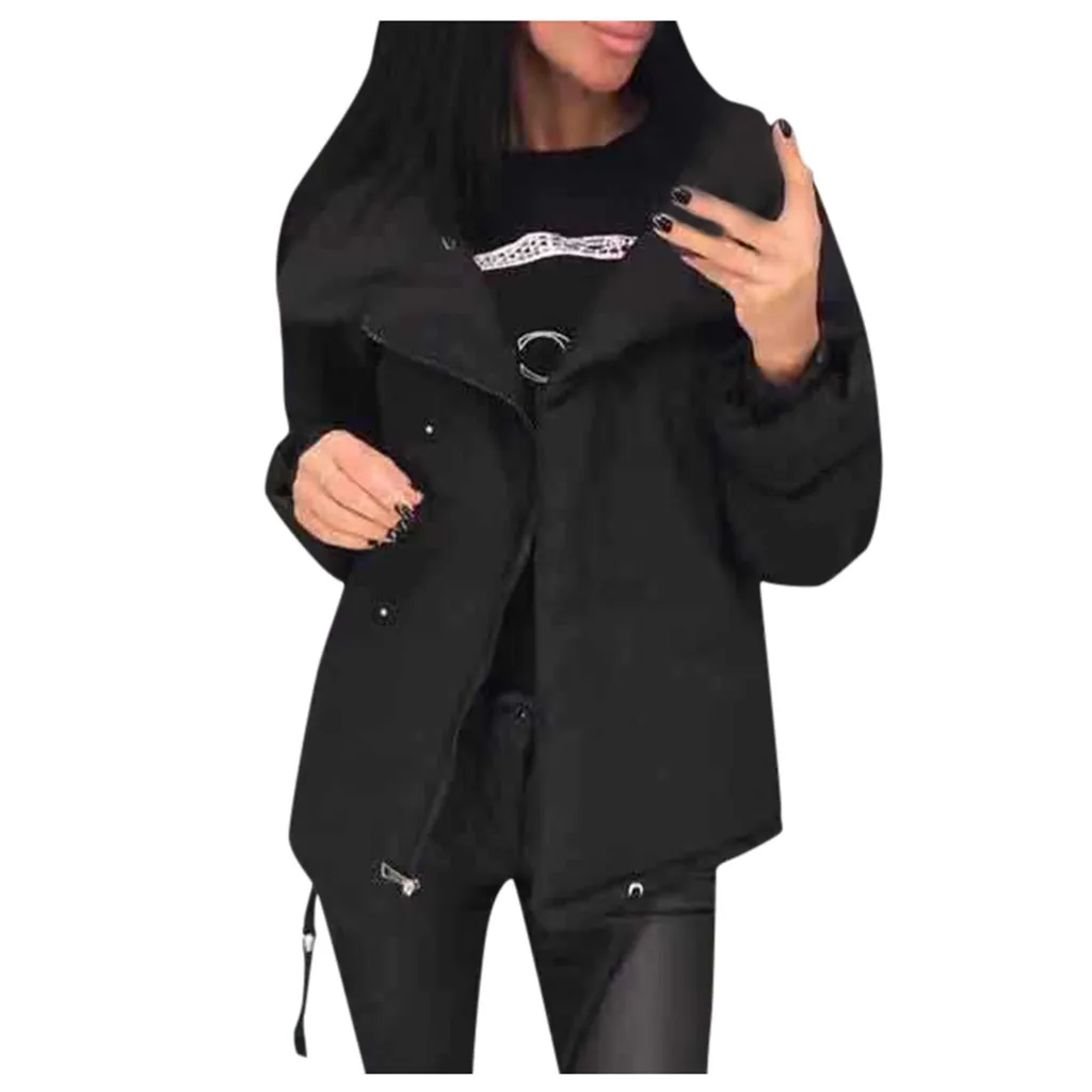 Зимняя куртка женская парка пальто зимнее теплое хлопковое Стеганое пальто женская теплая утепленная верхняя одежда тонкая хлопковая стеганая куртка#927 - Цвет: BK
