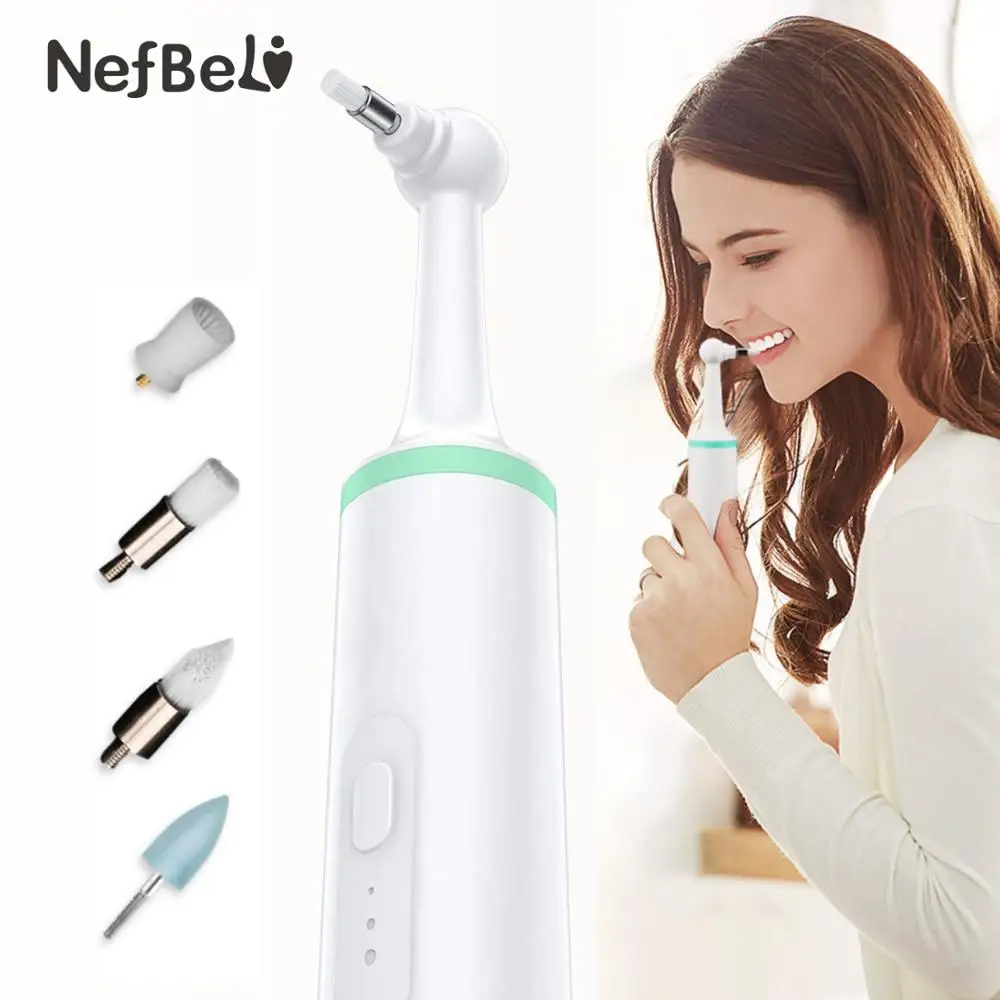 Electric Teeth Whitening Cleaning Oral Tool Tooth Polisher Multifunction Stain Plaque Remover 4 In 1 Strong Motor