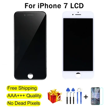 

5Pcs AAA +++ high quality Display LCD For iphone 7 LCD Digitizer Assembly 3D Touch Screen 100% No dead pixels Free Shipp + Gift