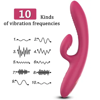 Russia Send10 Modes Rabbit Vibrator Heating G Spot Dildo Vibrator Clit Stimulator Female Masturbation Adults Sex Toys for Women 2