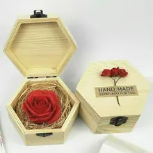 Рождественский подарок на день Святого Валентина, деревянная Коробка для мыла, цветов, роз, цветочное искусственное мыло, креативный подарок для девушки