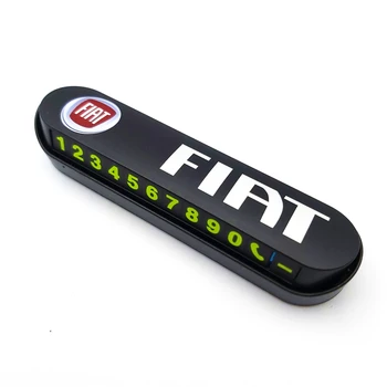 

Luminous Car Temporary Parking Card Sticker Phone Number Card Plate for Fiat Panda Bravo Punto Linea Croma 500 595 Car Styling
