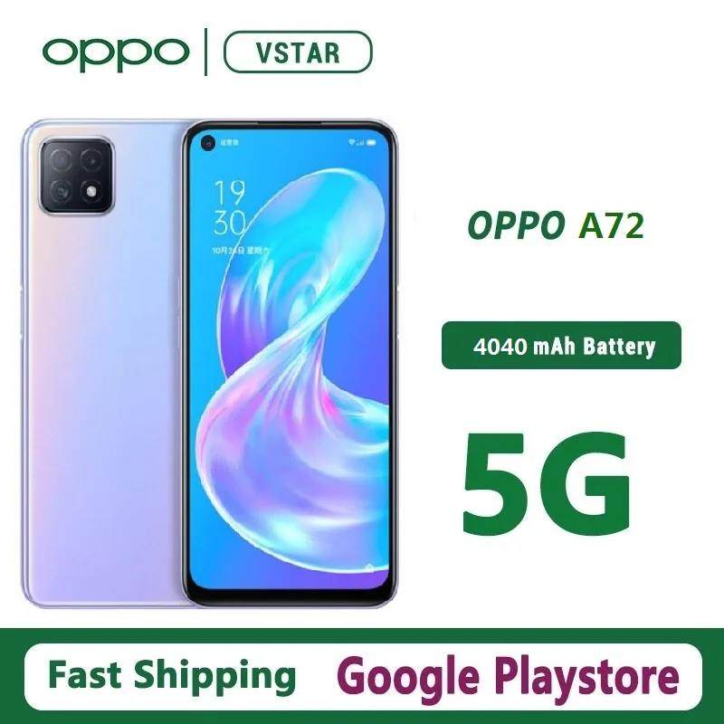 Оригинальный OPPO A72 5G мобильный телефон 6 5 Дюймов 90 Гц MT6853V Восьмиядерный сканер