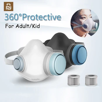 

Xiami Woobi Play Adult Children Mask 4 Layer Protective One-way Valve Face mouth Air Pollution Masks Anti PM2.5 Mask In Store