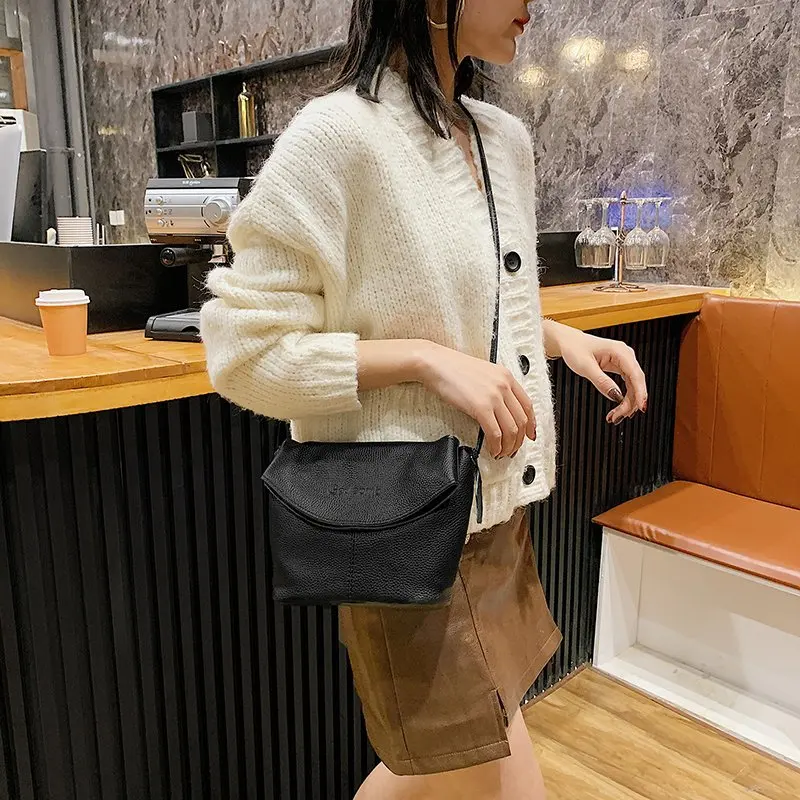 Luxury Genuine Leather Handbags New Designer Fashion Cowhide One Shoulder Handbag Diagonal Multi-Purpose Chest Bag