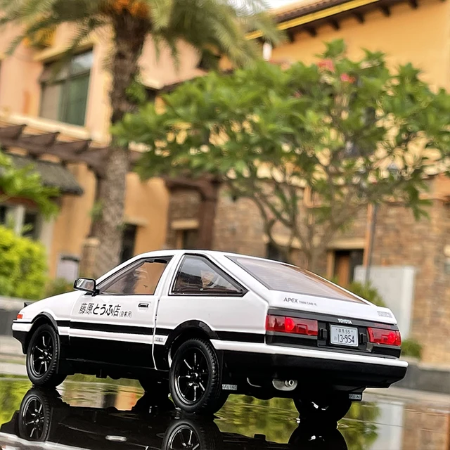 1:20 Movie Car INITIAL D Toyota AE86 Alloy Car Model Diecast & Toy Vehicles Metal Car Model Simulation Sound Light Kids Toy Gift 4