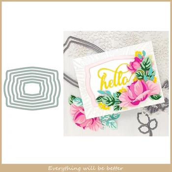 

Irregular Figure Polygon Layered Hollowed Metal Cutting Dies Cut Die DIY Handicraft Scrapbook Cards Make Album Photos Template