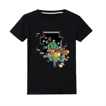

Minecrafted kids clothes boys girls short sleeve t-shirts clothes kids cotton summer tops t-shirts clothing boys girls tops