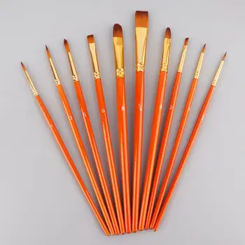 

40pcs/set Pro Artist Paint Brush Nylon Hair Watercolor Acrylic Oil Painting Drawing Supplies Art Crafts