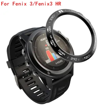 

For Garmin Fenix 3 / Fenix3 HR Watch Bezel Ring Adhesive Cover Case Stainless Steel Smart watch accessories Protector Frame #205