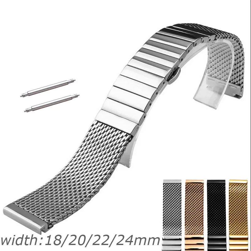 CombinationMLStainlessSteelWatchBand18mm20mm22mm24mmWatch