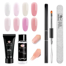 4 шт./компл. поли гель лак для ногтей комплект прозрачный УФ-гель Лаки быстрая строительный Гель-лак для ногтей, лак для ногтей для наращивания