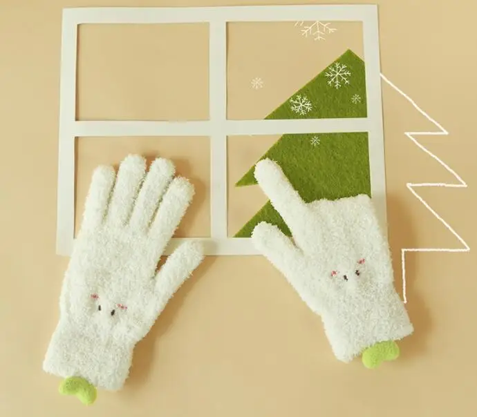 

Winter Women's Cashmere Knitted Warm Thick Gloves