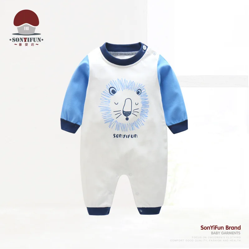 

Good Square Infant 17 Spring Autumn Winter Class a Pure Cotton Cartoon Pullover BABY'S Jumpsuit Newborn Baby Korean-style Romper