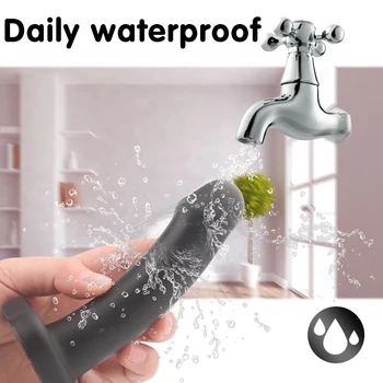 Soft Jelly Dildo Anal Butt Plug Realistic Penis with Powerful Suction Up Strapon Artificial Penis Dick Toy for Adult Sex Toys 6