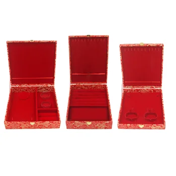 

Velvet Jewelry Set Box Tray Wedding Necklace Storage Display