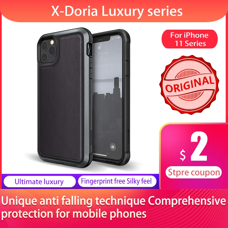X-Doria Defense Lux Phone Case For iPhone 11 Pro Max Military Grade Drop Tested Case Cover For iPhone11 Pro Aluminum Cover Coque