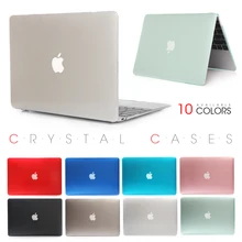 New Crystal Laptop Case For Apple Macbook Mac Book Air Pro Retina 11 12 13 15 15.4 13.3 inch with Touch Bar Sleeve Shell Cover