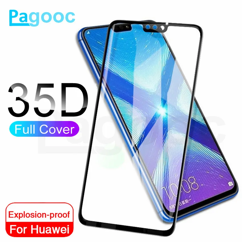 

35D Protective Glass For Huawei P20 Lite P20 Pro Tempered Glass For Huawei Honor 8 9 10 Lite 8X 9i V9 V10 Screen Protector Film